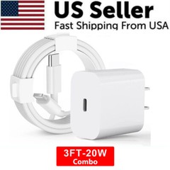 20W PD QC Fast Charger USB C Power Adapter for iPad iPhone 14 13 12 11 Pro Max X