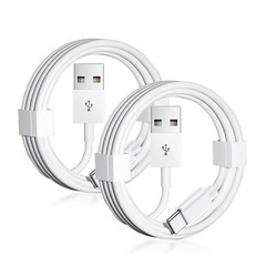 2-Pack USB A to USB C Fast Charger for iPhone 17, 15, 16, 1.5FT Cable