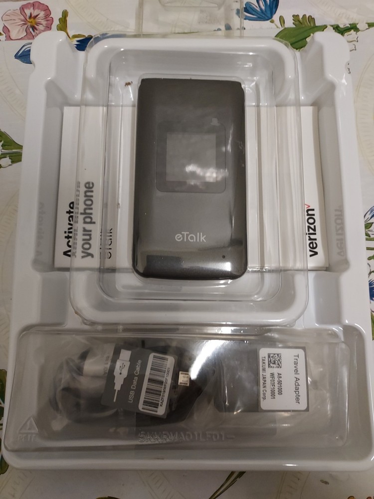 🎁 Verizon Prepaid eTalk LTE gray Phone 👉NO SIM CARD INCLUDED👈🆕AS SHOWN