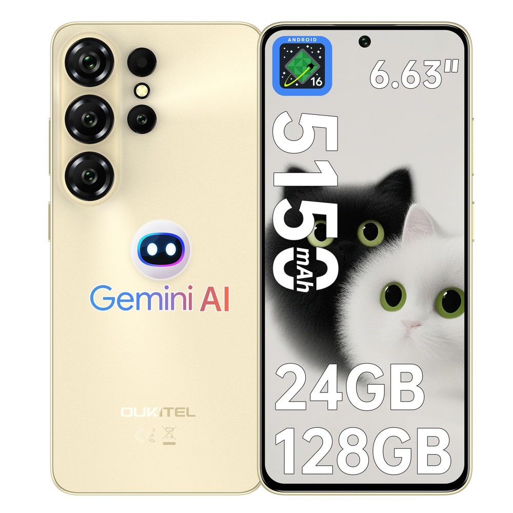 2026 OUKITEL C26 Android 16 Smartphone 24GB+128GB 5150mAh 6.63&Prime; Display T-Mobile