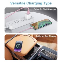 USB to USB C Cable for iPhone 17 16 15, 5FT Type C Charger Fast Charging Cable