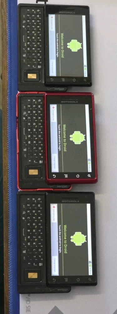3 Motorola Droid A855, Black, QWERTY Keypad, Android, Each sold Separate,👀Info