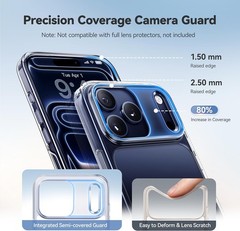 Slim Crystal Clear Case for iPhone 17 Pro Max, Virgin TPU, Anti-Yellow Protectio