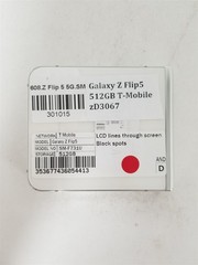 Samsung Galaxy Z Flip5 512GB White SM-F731U (T-Mobile) Damaged zD3067