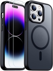 Designed for iPhone 14 Pro Max Case, Anti-Fingerprint Anti-Scratch Black 2 Pack