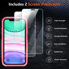 Shockproof for iPhone 11 Case, 10 FT Military Grade Drop Protection, Light Pink