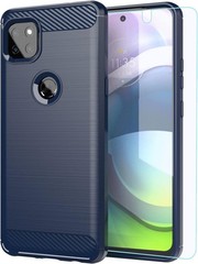 For Moto One 5G Ace Motorola / UW Ace Blue Armor Case Dual Layer Heavy-Duty