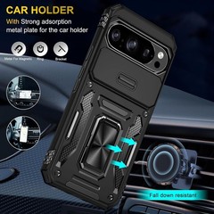 2 Pack Google Pixel 10/10 Pro Case with Slide Camera Cover and Screen Protector