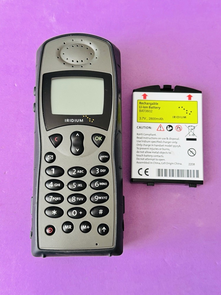[AS-IS POWER TESTED] IRIDIUM 9505A SATELLITE PHONE MRHS0088F w/Battery