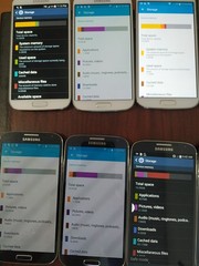 Lot of 9 Samsung Galaxy S4 16GB SCH-I545 (6pc )and SGH-M919 (2pc )and SPH-L720T