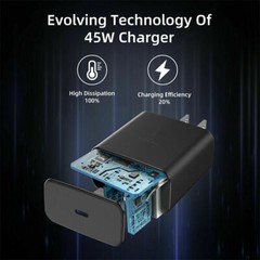 45W Type USB C Super Fast Wall Charger+6ft Cable For Samsung Galaxy S23 S24 S25