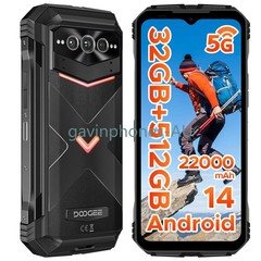 DOOGEE V Max Pro 5G Rugged Smartphone 22000mAh 32GB+512GB Android 14 108MP+20MP