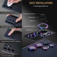 Camera Lens Protector for Samsung Galaxy S23 Ultra, Aluminum Alloy Ring