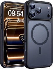 Translucent Matte Black Case for iPhone 17 Pro Max, Full Camera Protection Inclu