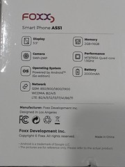 Foxx A551 Black (Unlocked) Black 2GB RAM 16GB. For Parts Only Not Working At All
