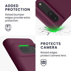 Google Pixel 7 Case – TPU Silicone Phone Cover with Soft Finish in Bordeaux Viol