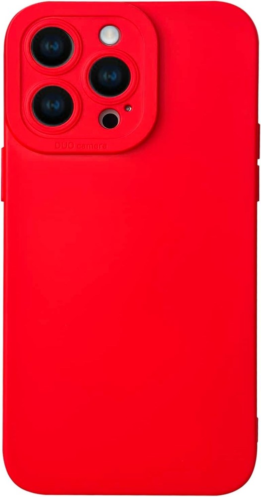 iPhone 14 Pro Max Case, Red Silicone TPU Rubber Back Cover Case for iPhone 14 Pr