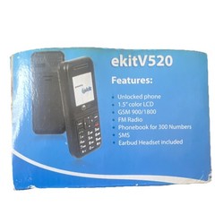 ekit V520 GSM Unlocked Mobile Phone Black FM Radio 1.5&Prime; LCD SMS Phonebook
