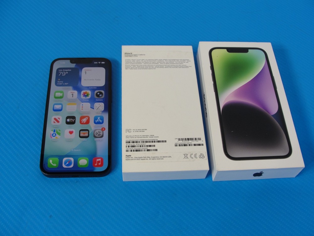 Apple iPhone 14 5G 128GB A2649 AT&T Black GSM + CDMA 100% Battery