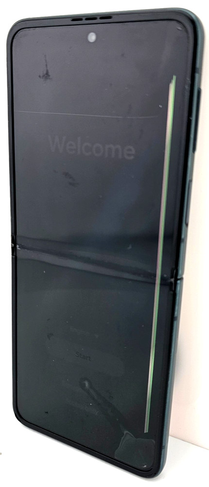 Samsung Galaxy Z Flip 3 SM-F711U – Unlocked 128GB Green – *PARTS: SCREEN DAMAGE*