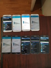 Lot of 9 Samsung Galaxy S4 16GB SCH-I545 (6pc )and SGH-M919 (2pc )and SPH-L720T