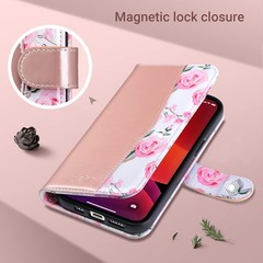 iPhone 13 Wallet Case, Women PU Leather Shockproof Protective Folio Flip Cover 6