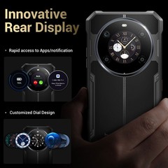 Unlock 4G LTE Rugged Phone Dual Screen Android 15 Outdoor Mobile FOSSiBOT F109S