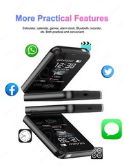 Unlocked SERVO 4 SIM Card Foldable Mobile Cell Phones Dial Torch Magic Voice