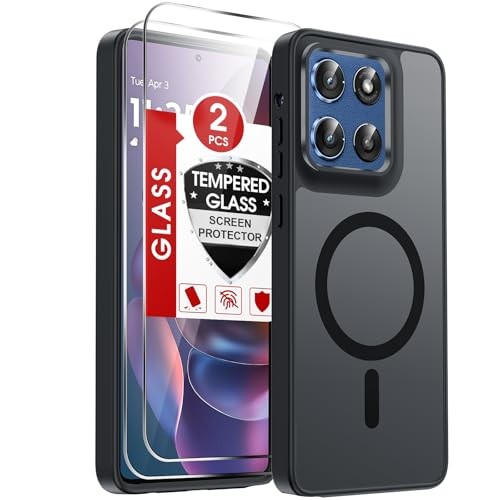 Motorola G Stylus 2025 Case Slim Matte Translucent Raised Camera Guard, Black
