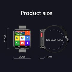 2.64&Prime; Larger Screen 4G Smart Watch Android 11 Dual Camera WIFI GPS 4+64G.