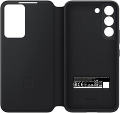 Galaxy S22 S-View Flip Cover, Protective Phone Case, Cutting Edge Design, Black