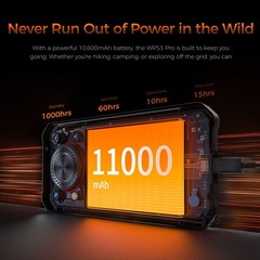 Global OUKITEL WP53 PRO 4G Rugged Phone Android 15 Mobile Waterproof 11000mAh