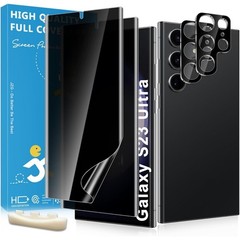 2 Pack Samsung Galaxy S23 Ultra Privacy Screen Protector & Lens Protectors, Anti