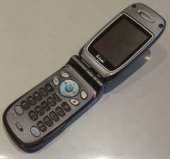 Mitsubishi D251iS docomo Flip Phone Blue Japan Mobile Cell Phone Vintage Tested