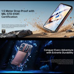 Oukitel WP300 5G Rugged Phone Android 15 Outdoors Removable Screen Smart Watch