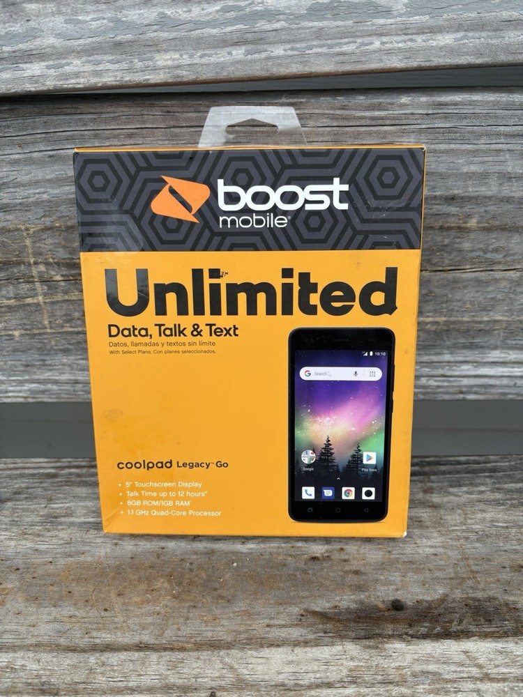 Coolpad Legacy Go – 8GB – Black (Boost Mobile) Smartphone Unlimited 5” Display
