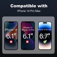 2PCS Privacy Screen Protector for iPhone 14 Pro Max 6.7 Inch Auto Dust Eliminati
