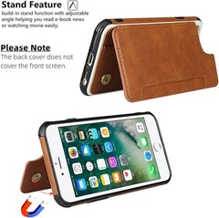 iPhone 8 Plus/7 Plus/6s Plus/6 Plus Wallet Case with Card Holder and Wrist Strap