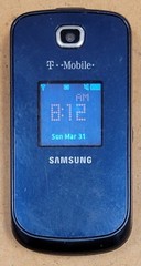 Samsung SGH-T259 – Midnight Blue ( T-Mobile ) Rare Cellular Flip Phone – No Back