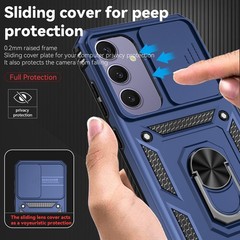 Navy Blue Samsung Galaxy S24 FE Case with HD Screen Protector & Camera Lens Cove