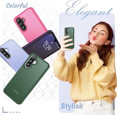 Samsung Galaxy A17 5G Case, Matte Phone Case with Screen Protector, Dark Green