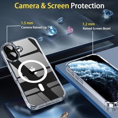 iPhone 17 Case 6.3&Prime; Shockproof Protective Phone Cover Compatible with Mag Safe