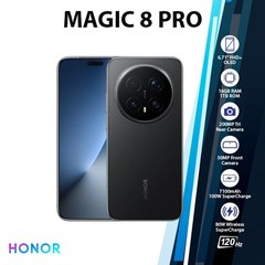 HONOR Magic8 Pro 5G Android Cell Phone (16GB+1TB/BLACK/Dual SIM/Unlocked)