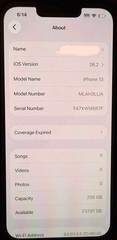 Apple iPhone 13 – 256GB – Excellent Condition – Verizon Unlocked Midnight Blue