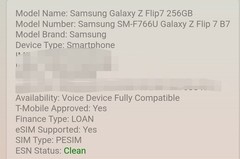 Samsung Galaxy Z Flip 7 5G 256GB – Blue Color (T-Mobile Only) – Open Box New