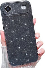 iPhone Air Neon Case, Cute Aesthetic Bling Glitter Thin Slim Shockproof Soft TPU