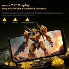 7.2&Prime; 5G OUKITEL WP60 Rugged Phone Android 15 Waterproof NFC Mobile 512G Dual SIM