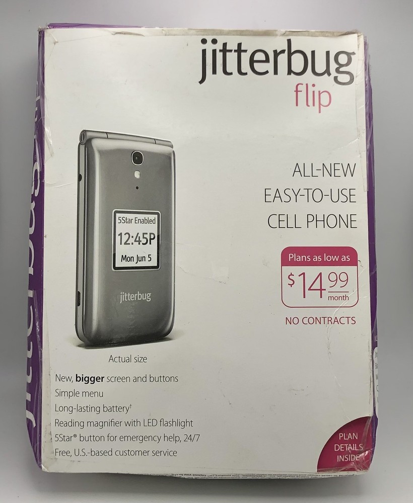 GreatCall Jitterbug Flip Easy-to-Use Cell Phone – Graphite – READ DESCRIPTION