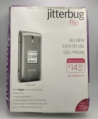 GreatCall Jitterbug Flip Easy-to-Use Cell Phone – Graphite – READ DESCRIPTION