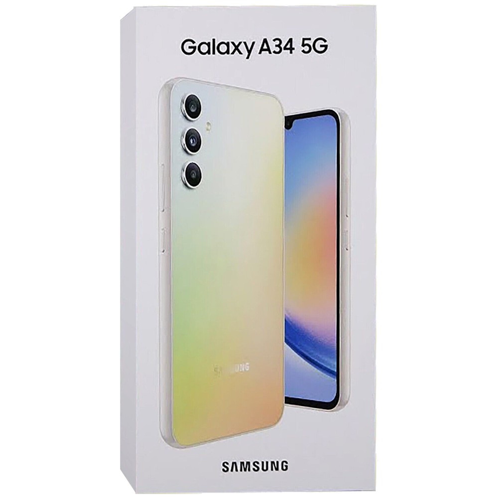Samsung Galaxy A34 5G Awesome Silver 256GB + 8GB Dual-Sim Unlocked GSM NEW